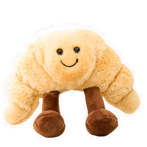 OZIF Croissant Plush Toy Cute Bread Pillow Stuffed Animals Funny Soft Food Plushies