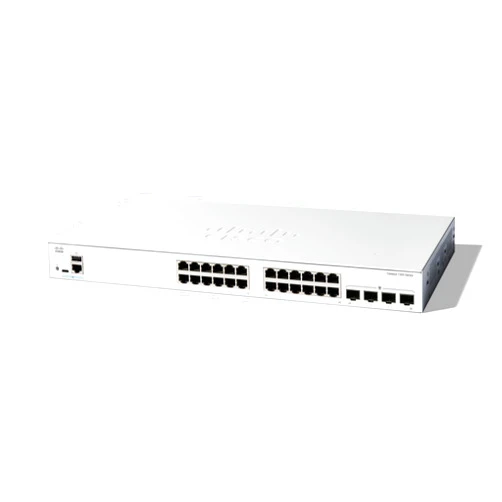 Cisco Catalyst 1300-24T-4G Managed Switch, 24 Port GE, 4x1GE SFP, Limited Lifetime Protection (C1300-24T-4G)