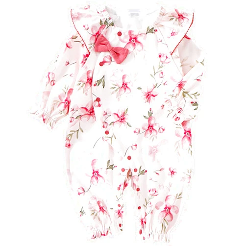 Winmany Newborn Baby Girl Jumpsuit Long Sleeve Floral Romper Infant Cotton Spring Outfit for 0-2 Years