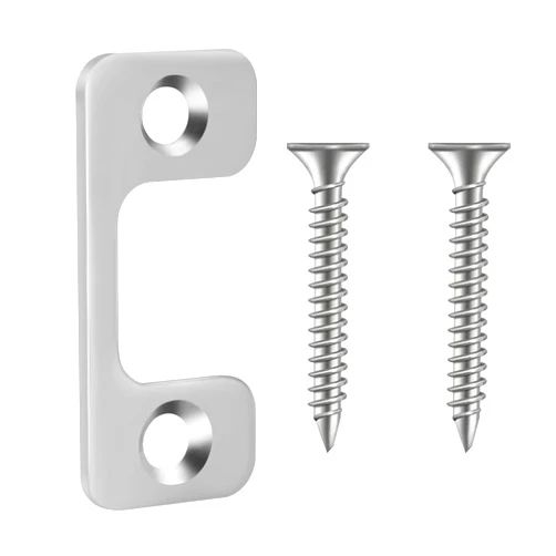 BZTT Large Hole Strike Plate - Door Lock Plate for Exterior Door Deadbolt Strike Plates -1