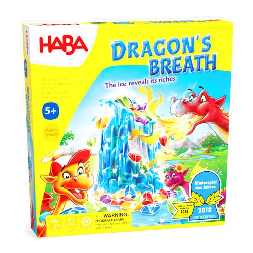 HABA Dragon's Breath Board Game - Award- Winning Board Games for Family Night and Exciting Tabletop Adventures for Dragon Fans Ages 5 and Up