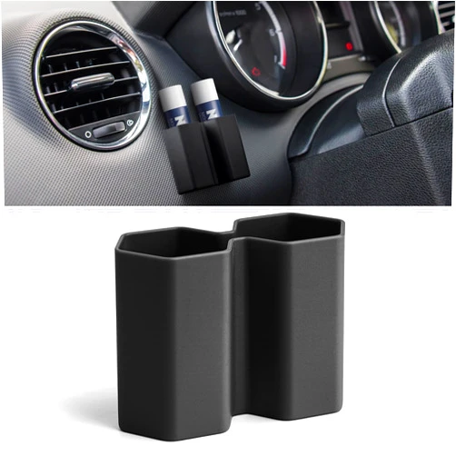 JESTOP Car Chapstick Holder, Lip Balm Holder for Car, Double Tube lipsticks Holder for Car, Space Saving, Easy to Store, Anti-Lost, Car Interior Accessories for Women and Men, Black