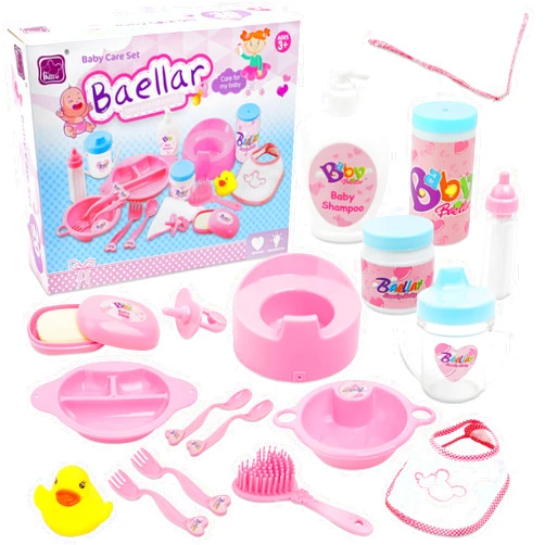 Toy Choi's Baby Doll Accessories - 20 Pack Doll Collection Baby Doll Feeding & Caring Accessory Set Includes Doll Diapers, Doll Bottles, Pretend Play Set for Girls Birthday