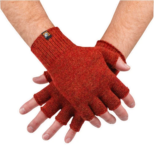 Evolution Knitwear Alpaca Knit Fingerless Gloves - Super Soft Baby Alpaca - Made in the USA - Large