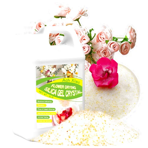 Ach Xlac Silica Gel Flower Drying, 5 LBS Silica Sand Flower Preservation Kit, Silica Gel Flower Drying Crystals - 5 LBS, Color Indicating, Reusable
