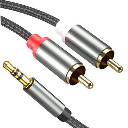 Froggen 3.5mm to RCA Cable, 10FT 2 RCA Male to Aux Audio Adapter Nylon Braided Y Splitter RCA Auxiliary Cord 1/8 to RCA Connector Compatible with iPhone, Smartphones, MP3, Tablets, Speakers, Home Theater