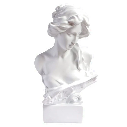 Yahu Lando Greek Statue of Musical Goddess,Head Bust Statue for Roman Home Decor,Coffee Table Decor White,Greek Mythology Decorfor Bedroom/Living Room/Office 6