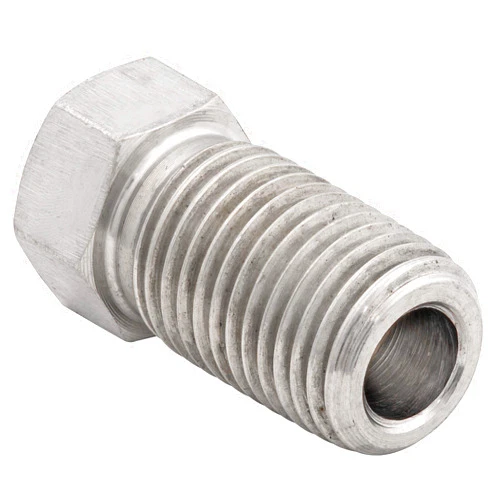 4LIFETIMELINES Stainless Steel Brake Line Tube Nut, Long, 3/16 (3/8-24 Inverted), Bag of 10