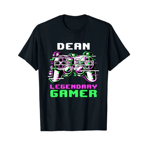 Personalized Gaming Gift Idea And Gamer Quotes Dean - Legendary Gamer - Personalized T-Shirt