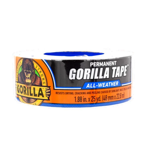 Gorilla All Weather Outdoor Waterproof Duct Tape, UV and Temperature Resistant, 1.88