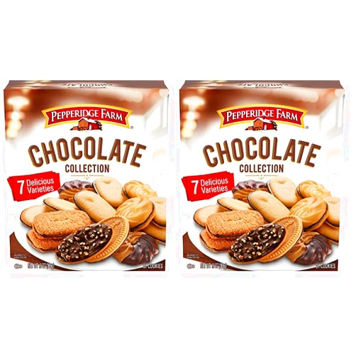Pepperidge Farm Chocolate Collection, 7 Cookie Varieties, 13-oz Box (Pack of 2)