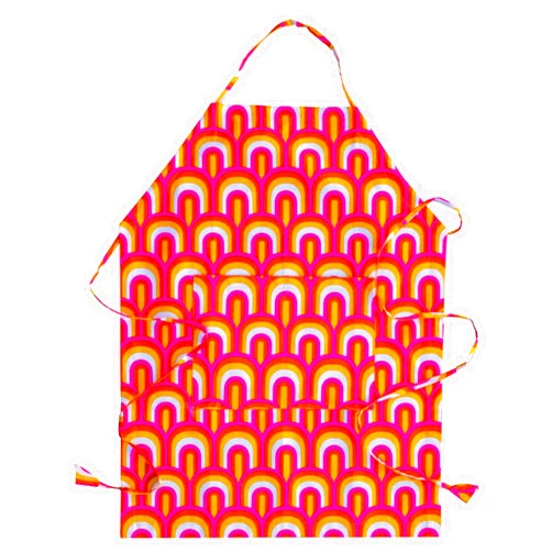 Spicewell Radiant Arch Apron | Handcrafted Canvas Apron with Arch Motif, Turmeric-Stain Hiding Colors, Made of Cotton, Adjustable Ties, and Double Front Pocket