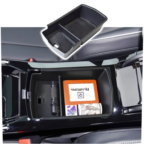 RUNROAD Center Console Organizer Storage Tray Compatible with VW ID.4 2023 2024 ID.6 Accessories, Middle Console Organizer Armrest Tray ID4 ID6 Secondary Storage Box ABS Materials