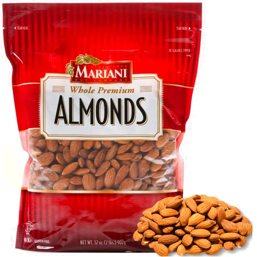Mariani Nut Company Mariani Nut - Premium California Almonds - Gluten Free, Kosher Certified - Stand Up 2lb Bag (Pack of 1) (Whole Almonds)
