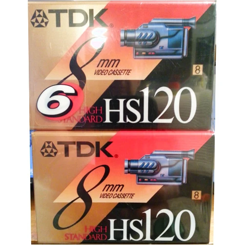 TDK 8mm Video Cassette HS 120 6 pack