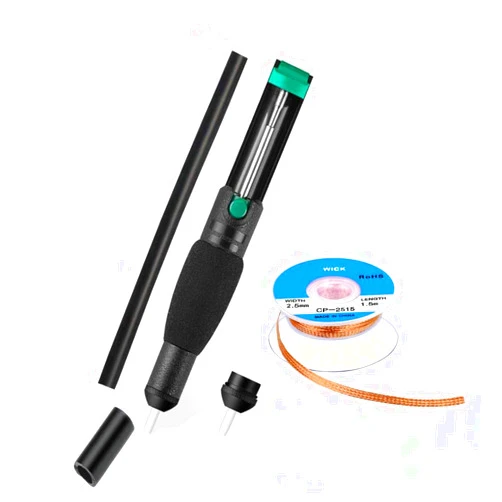 MOGAOPI Solder Wick and Desoldering Pump, Spare nozzle, Solder Sucker, Desoldering Wick,1pcs Solder Braid Desoldering Vacuum Pump Solder Remover Tool