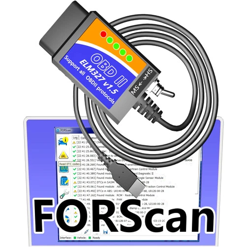 MOCATEC FORScan OBD2 Scanner Adapter Ford Programming OBD2 Cable Diagnostic Scan Tool with MS-Can/HS-Can Switch OBD2 to USB ELM327 Reader for Ford Lincoln Mazda Mercury Vehicles for scan OBD adapter Connector