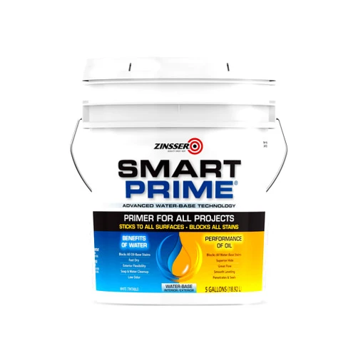 Zinsser 5 gal Zinsser 249728 White Smart Prime Water-Based Interior/Exterior Primer/Sealer