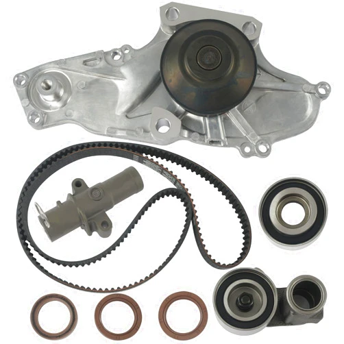 CYTROBE Engine Timing Belt Kit with Water Pump Compatible with 2003-2018 Honda Accord Crosstour Pilot Odyssey Ridgeline, Acura RL TL RDX MDX TSX ZDX, Saturn Vue V6 3.0L 3.5L 3.7L Replace TCKWP329 TKH-002