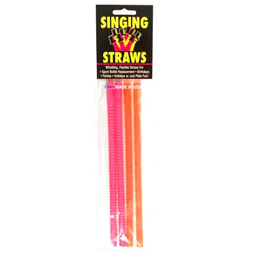Smartwares 9 inch Whistling Singing Straws 4 pack, Reusable, Safe Plastic, BPA Free, Made in the USA