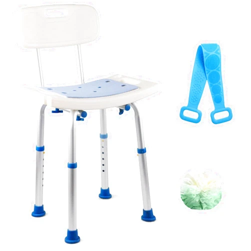 Icedeer 2 in 1 Shower Chair Seat with Removable Back, Shower Chair for Inside Shower and Bathtub, Adjustable Shower Stool for Elderly, Handicap, Pregnant, Disabled—Tool-Free Assembly(350 lb Capacity)