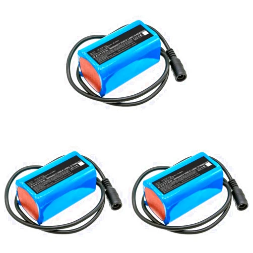 Synergy Digital Flashlight Batteries, Compatible with SQUARE MP NCM 2s2p Flashlight, (Li-ion, 7.4V, 5200mAh), Replacement for SQUARE MP NCM 2s2p Battery, combo-pack includes: 3 x SDFL-L11370 Batteries