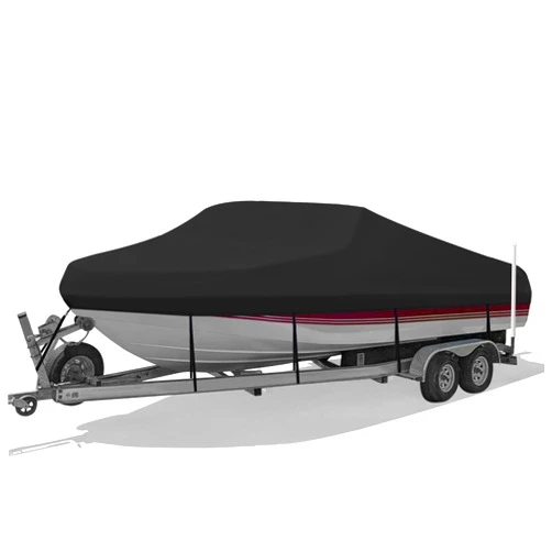 Rorweinooye Boat Cover 800D 17-19 ft, Heavy Duty Waterproof Tarp Covers with Storage Bag, Fits V-Hull, Fish&Ski, Pro-Style, Fishing, Runabout, Bass Boats