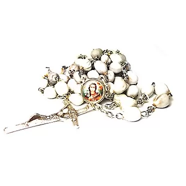 Organic Job's Tears Rosary Saint Kateri Catherine Tekakwitha 3rd Class relic Real Natural Lily of The Mohawks Patron of Ecology Environment OSS of Parents People in Exile Native Americans Philippines