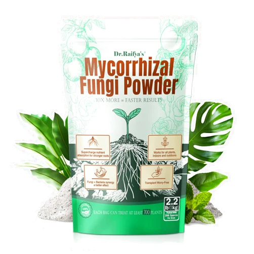 Dr.Raifya's Dr. Raifya's Mycorrhizal Fungi Inoculant, 10X Concentrated, Up to 700 Plants–Organic Root Stimulator to Strengthen Roots, Enhance Growth & Increase Yield, Safe for Vegetables, Flowers & Fruits, 2.2lb