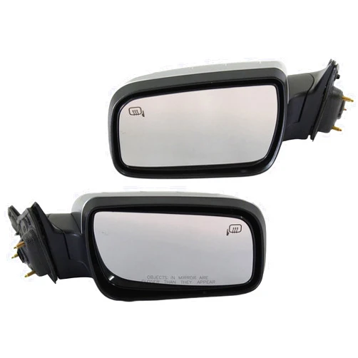 Go-Parts - Power Heated Chrome Mirror Pair/Set for 2008-2009 Mercury Sable/Ford Taurus, Manual Folding, Right (Passenger) and Left (Driver) Side, w/Memory and Puddle Light, Replacement 2009