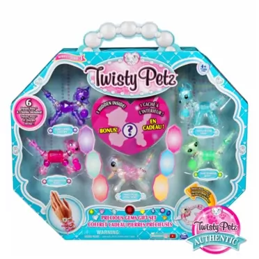 Twisty Petz, Series 3 Gems 6 Pack, Collectible Bracelet Gift Set for Kids Aged 4 & Up