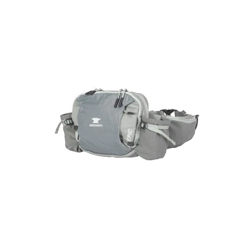 Mountainsmith Epic Lumbar Small Waist and Fanny Pack, Running, Hiking, Cycling, Travel, and Outdoor Sport Activities with Dual Water Bottle Pockets, Moon Mist Grey