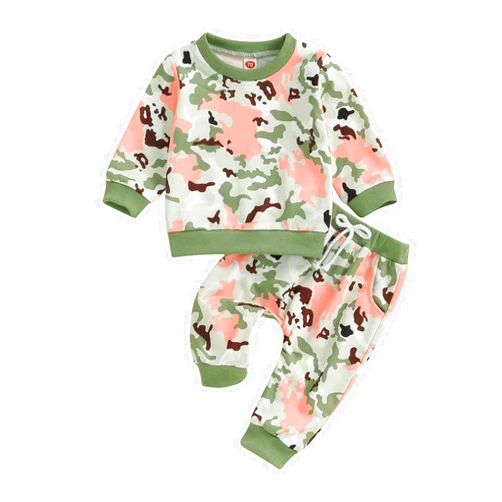 Citgeett Infant Toddler Baby Boys Fall Clothes Camo Sweatshirt Long Sleeve Shirt and Jogger Pants Winter Outfits Set