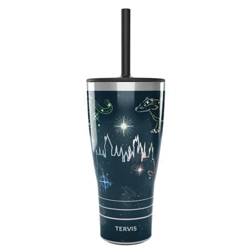 Tervis Traveler Harry Potter Marauder's Constellation Triple Walled Insulated Tumbler Travel Cup Keeps Drinks Cold & Hot, 30oz - with Straw Lid, Stainless Steel