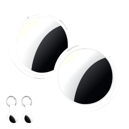 CYBERDOT 2 Pack Tracker Tags [Apple MFi Certified] Pair with Apple Find My (iOS Only) Bluetooth Air Smart Tags Key Finder Item Locator Waterproof Finder Worldwide Tracking for Pets Wallet Backpack Dogs Luggage