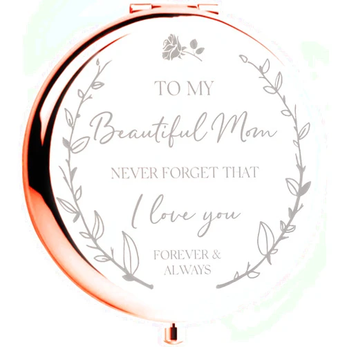 CV CHARVORIA Mom Birthday Gifts for Mom – Rose Gold ‘I Love You Mom’ Magnified Makeup Mirror, Sentimental Mom Birthday Gifts from Daughter, Cute Mom Gifts or Mother Daughter Gifts for Mothers Day