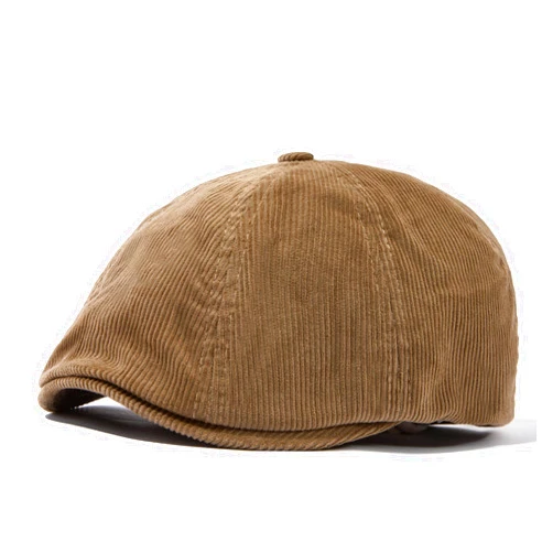 Gvatasz Corduroy Newsboy Caps for Men Flat Hat Retro 8 Panels Driving Hat Hooligan Driver Snap Hats Ivy Irish Cabbie Golf Hat