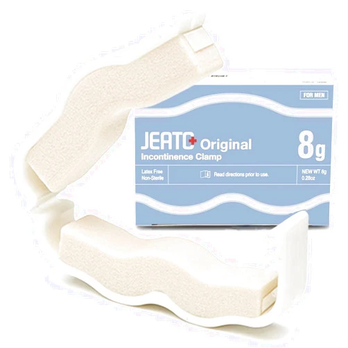 Jeato Original Incontinence Clamp - Light and Comfort Clamp for Male Incontinence - 0.28 oz, Replaceable Pad (3 Adjustable Sizes Included)