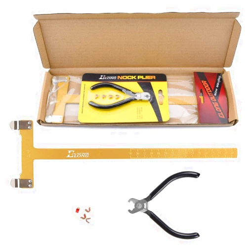Bow and arrow college String Nocking Points Pliers Strings Knock Set T Shape Bow Square Ruler Nocking Buckle Pliers Recurve Bow Turning Kit Archery (Pack of 1 Set)