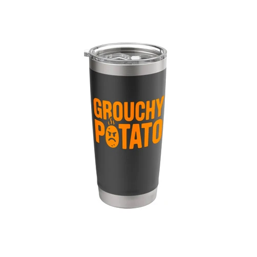 The Potato Mood Club Grouchy Potato Funny Sarcastic Mood Humor Design Stainless Steel Insulated Tumbler