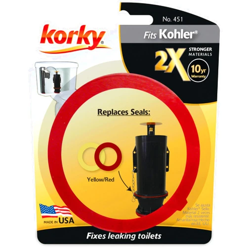 Korky 451BP Toilet Flush Valve Seal, Red