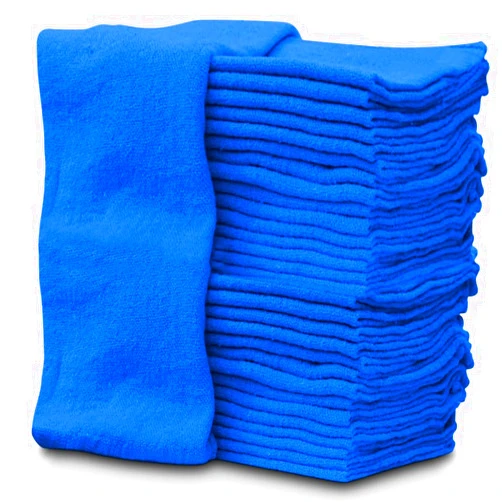 GELEAN Auto Mechanic Shop Towels 25 Cleaning Rags Absorbent Shop Rags Multipurpose Cleaning Towels for Automobiles, Industries, Garage, Homes (Blue)