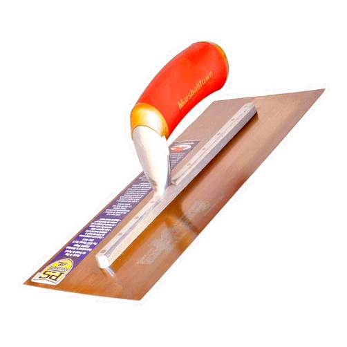 MARSHALLTOWN Concrete Finishing Trowel, 13 Inch X 5 Inch, Gold Permashape Broken In Blade, Made In The USA, PB13GSD