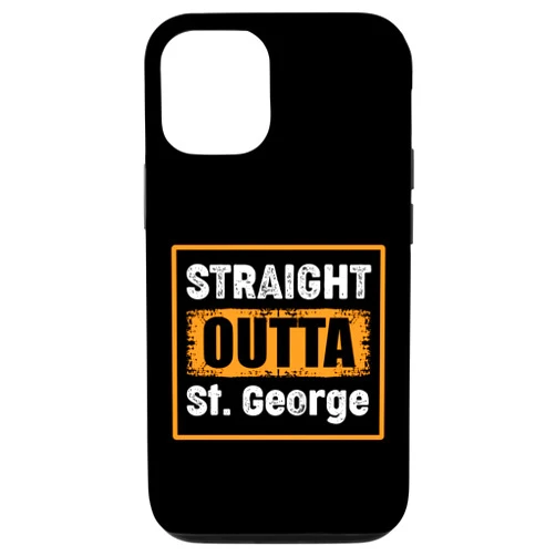 St. George Utah USA Travel Gifts Presents Souvenir iPhone 12/12 Pro Straight Outta St. George Utah USA Retro Distressed Vintage Case