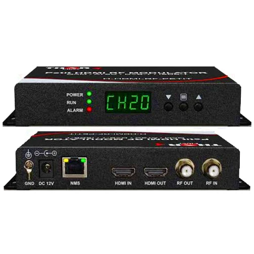 Thor Broadcast HDMI to Coax Modulator Send HDMI Video Source up 1080p to All TVs as HD CATV QAM or ATSC Channels