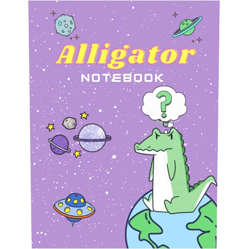 By Juliane Wetzel (Author) Alligator Notebook: Wide Ruled Paper Journal 120 Pages 8.5 x 11 Inches Alligator Workbook for Kids, Girls, Boys, Teens, Students