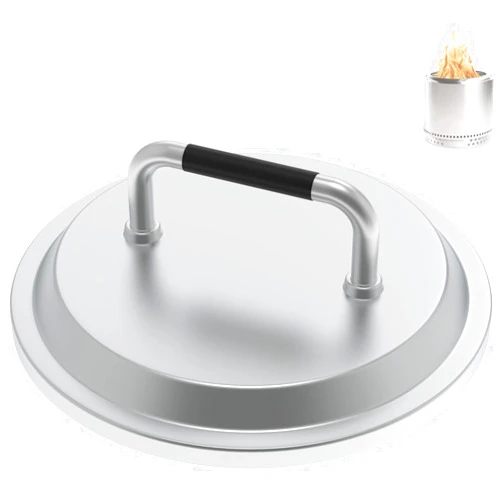 DcYourHome Fire Pit Lid for Solo Stove Ranger 2.0 & 1.0 Accessories, Solo Stove Lid Ranger, Stainless Steel Fire Pit Cover for Solo Ranger 15