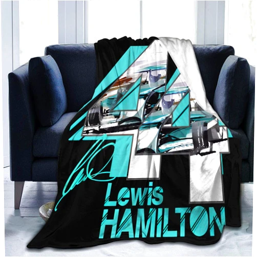 LloydRValdivia Flannel Blankets Lewis Racer Hamilton Throw Blanket Lightweight Air Conditioner Blanket for Sofa Bedroom Car Bed Blanket 50