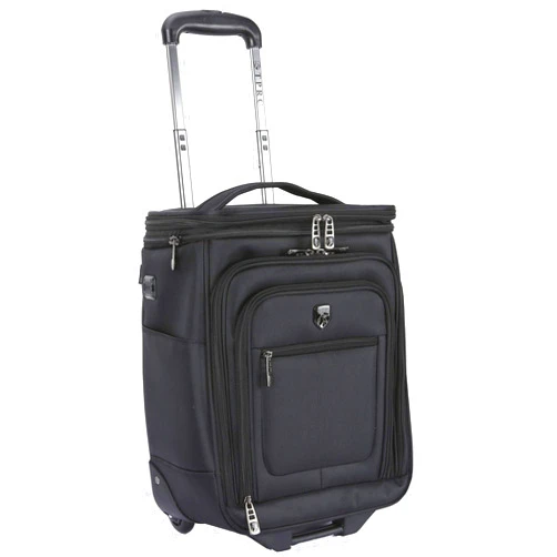 Travelers Club Top Expandable +50% Capacity Luggage with USB Port, Black, 17
