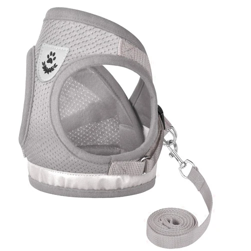 GAUTERF Cat Harnesses and Puppy Harness with Leashes Set, Escape Proof Cat Harness, Adjustable Reflective Soft Mesh Vest Fit Puppy Kitten Rabbit Ferrets's Outdoor Harness